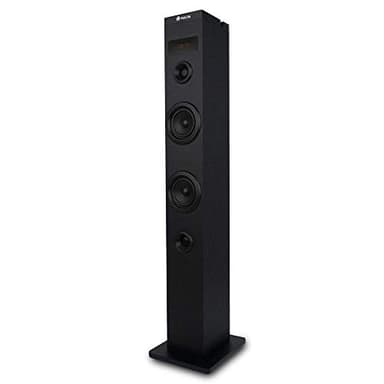 NGS Sky Charm 2.1 – Torre de Sonido Bluetooth 80 W, Sistema 2.1 con Subwoofer Integrado, Entrada Óptica para TV, Puerto USB, Radio FM y Entrada AUX IN