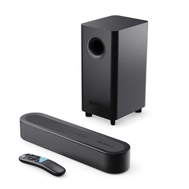 MAJORITY Bowfell Axis Barra de Sonido TV | 140W Home Cinema Soundbar con Subwoofer | 2.1 Dolby Audio Altavoces para TV | Barra de Sonido PC Bluetooth 5.3 | Cine en Casa Sound Bar con HDMI eARC