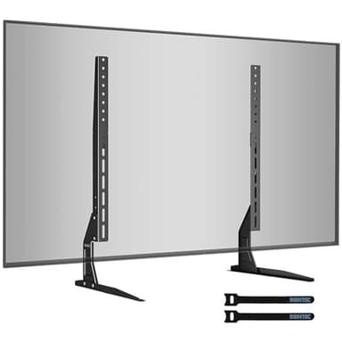 BONTEC Soporte TV Pie Universal Ajustable de 3 Niveles para Pantallas de LCD LED OLED 22"-65", Soporte Pie TV con Capacidad de hasta 50 kg, Máx VESA 800x400mm