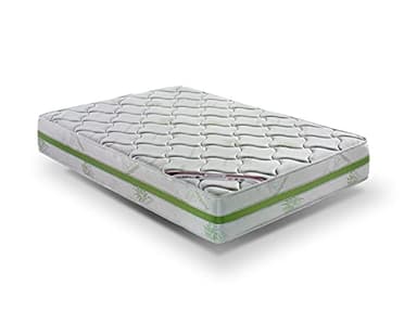 elalmacendelcolchon - Colchón viscoelastico Modelo Aloe Vera, 105 x 190 x 26cm, Tejido Aloe Vera - Todas Las Medidas, Blanco y Verde