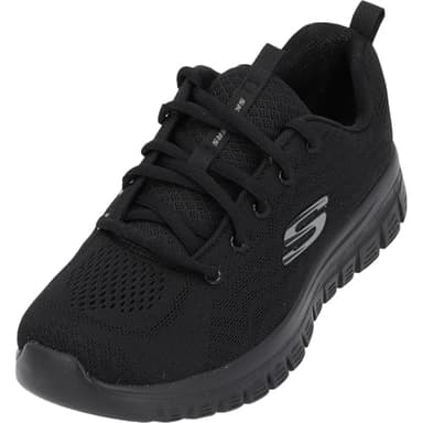 Skechers Graceful Get Connected Regular, Zapatillas Mujer, Black Mesh Trim, 38.5 EU