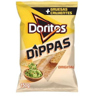 Doritos Dippas, Nachos con sabor original, Producto de Aperitivo, bolsa individual, 150gr