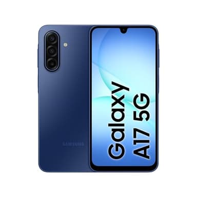 Samsung Galaxy A17 5G, Teléfono Móvil con IA, Marco Fino 7,5mm, Pantalla Grande, Cámara 50MP, Almacenamiento 256GB, Memoria 4GB, Batería 5000mAh, Azul, Garantía 3 Años + 1 Año Extra