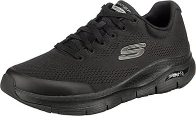 Skechers ARCH FIT, Sneaker para Hombre, Black Textile Synthetic Trim, 42 EU