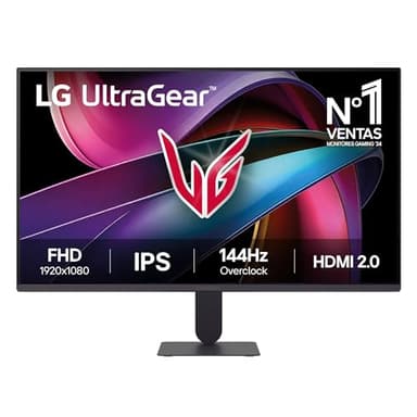 LG 27G411A-B - Monitor Gaming Ultragear, 27", IPS, 1920x1080, 16:9, 144Hz, 1 ms/HDR10/NVIDIA G-Sync/FreeSync, Blanco