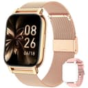 Popglory Reloj Inteligente Mujer, Llamadas/Presión Arterial/100+ Deportes Smartwatch Mujer, Frecuencia respiratoria Frecuencia Cardíaca Oxígeno en Sangre Sueño, Reloj Android iOS