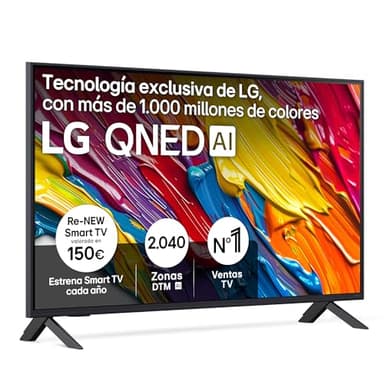 LG 43QNED82A6B - Smart TV QNED AI QNED82 43 Pulgadas 4K Super Upscaling 2025